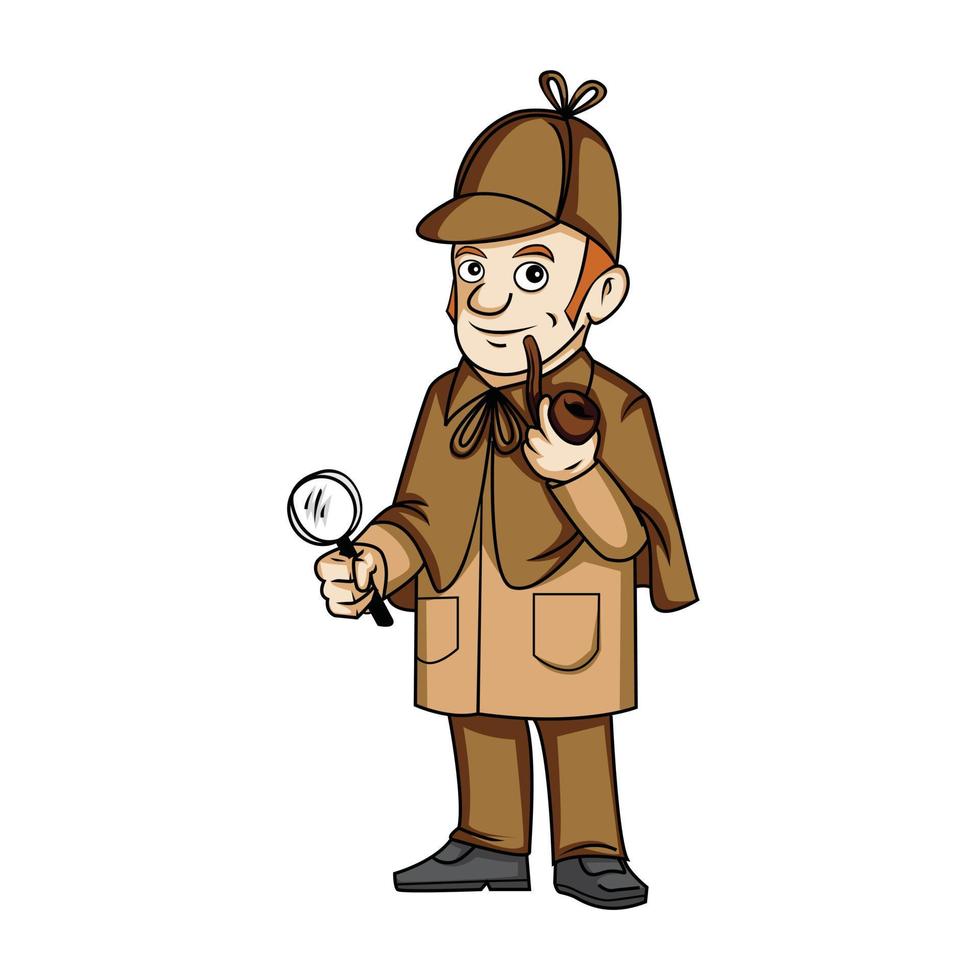 Man Detective Illustration vector