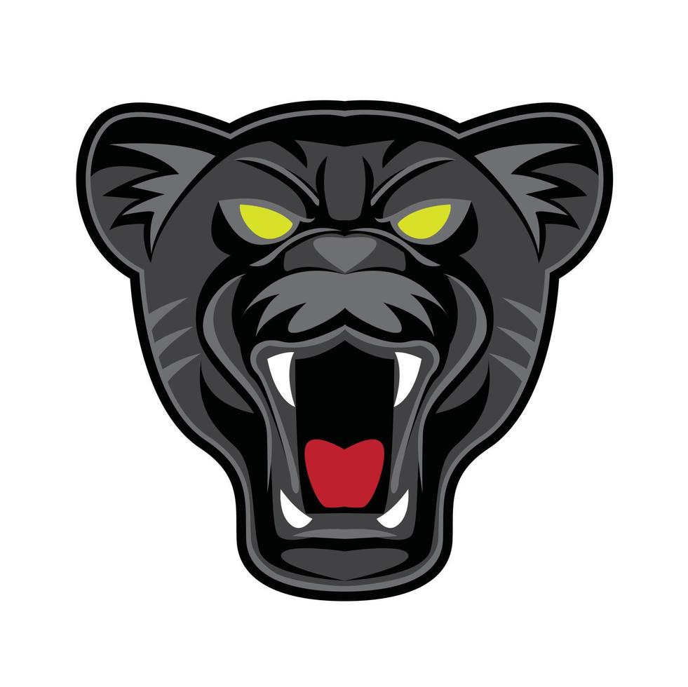 Angry Panther Head Illustration vector