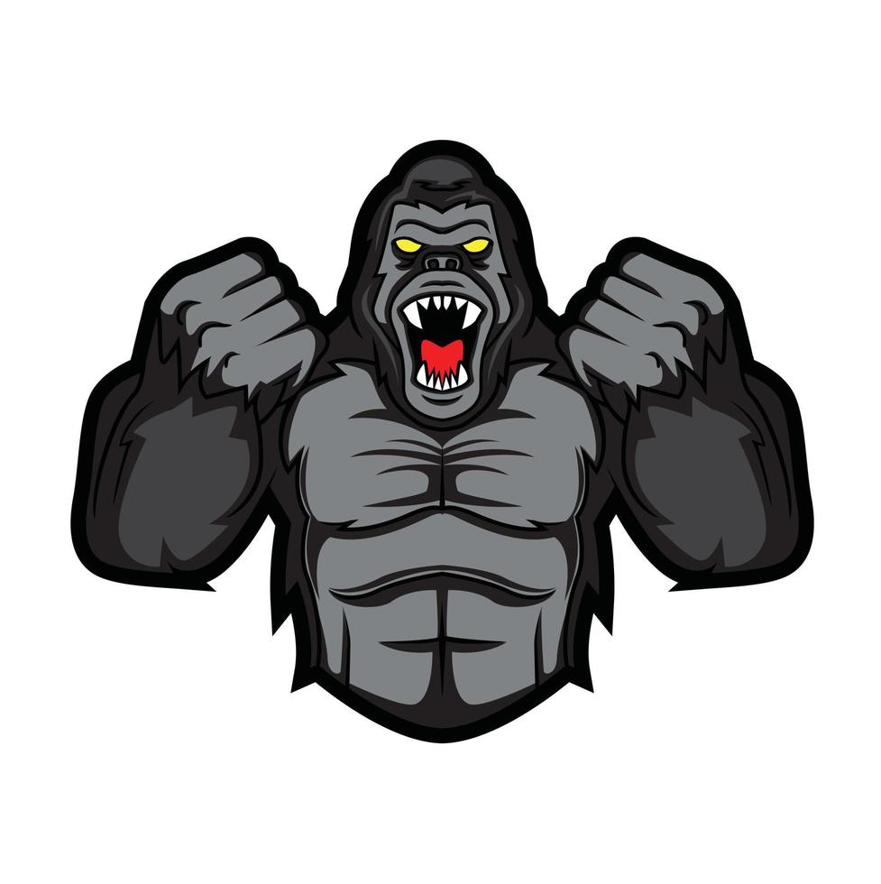 Angry Gorilla Illustration vector