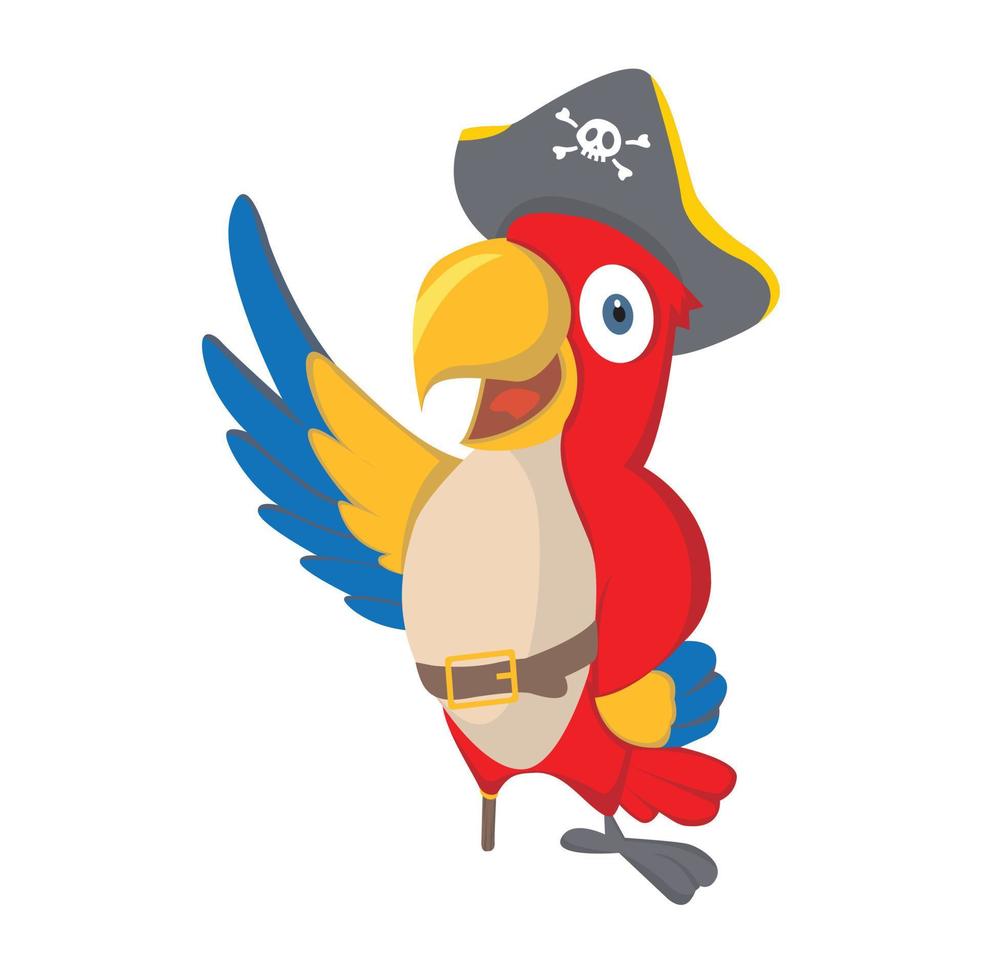 loro pirata ilustración vector