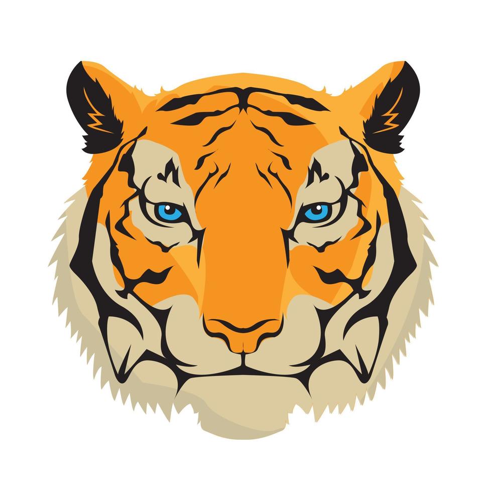 Ilustración de vector de cara de tigre