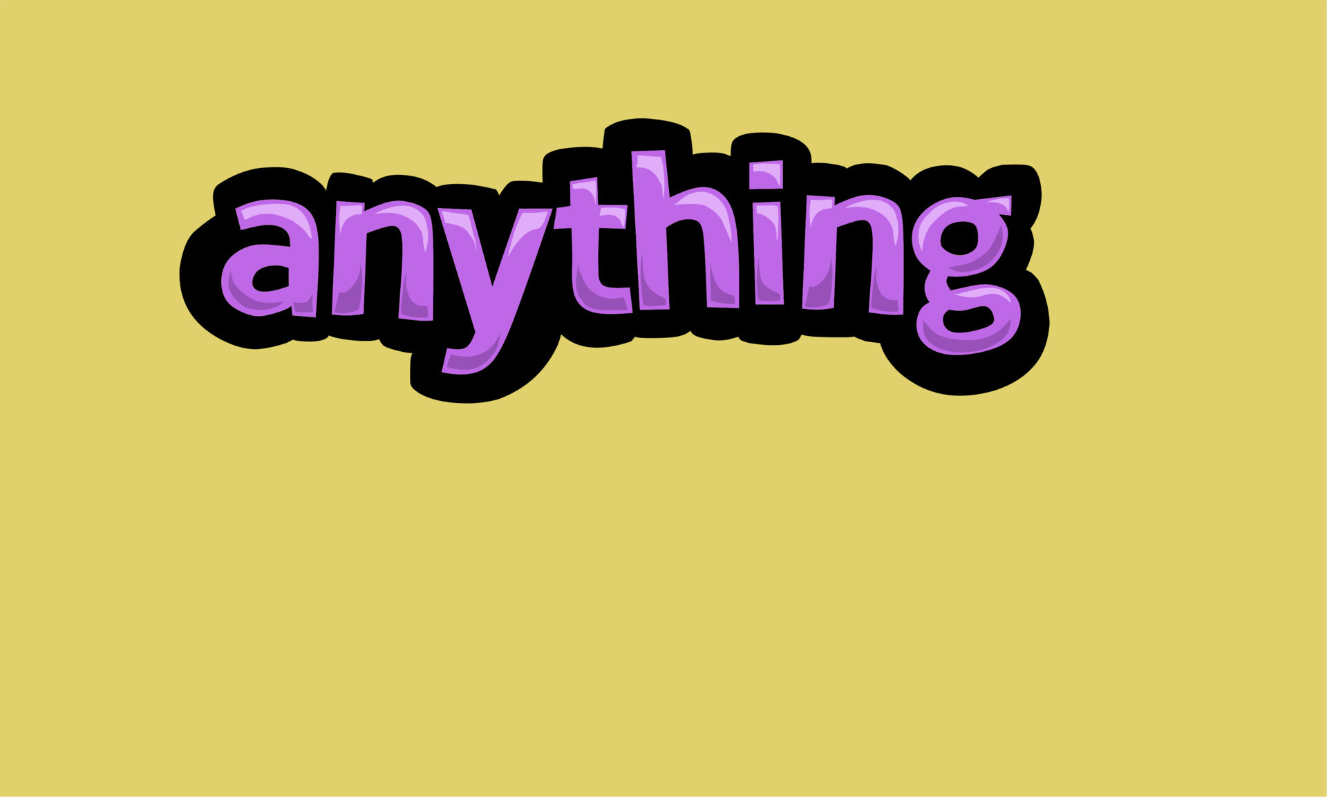 ANYTHING writing vector design on a yellow background 14564176 Vector ANYTHING writing vector design on a yellow background 14564176 Vector