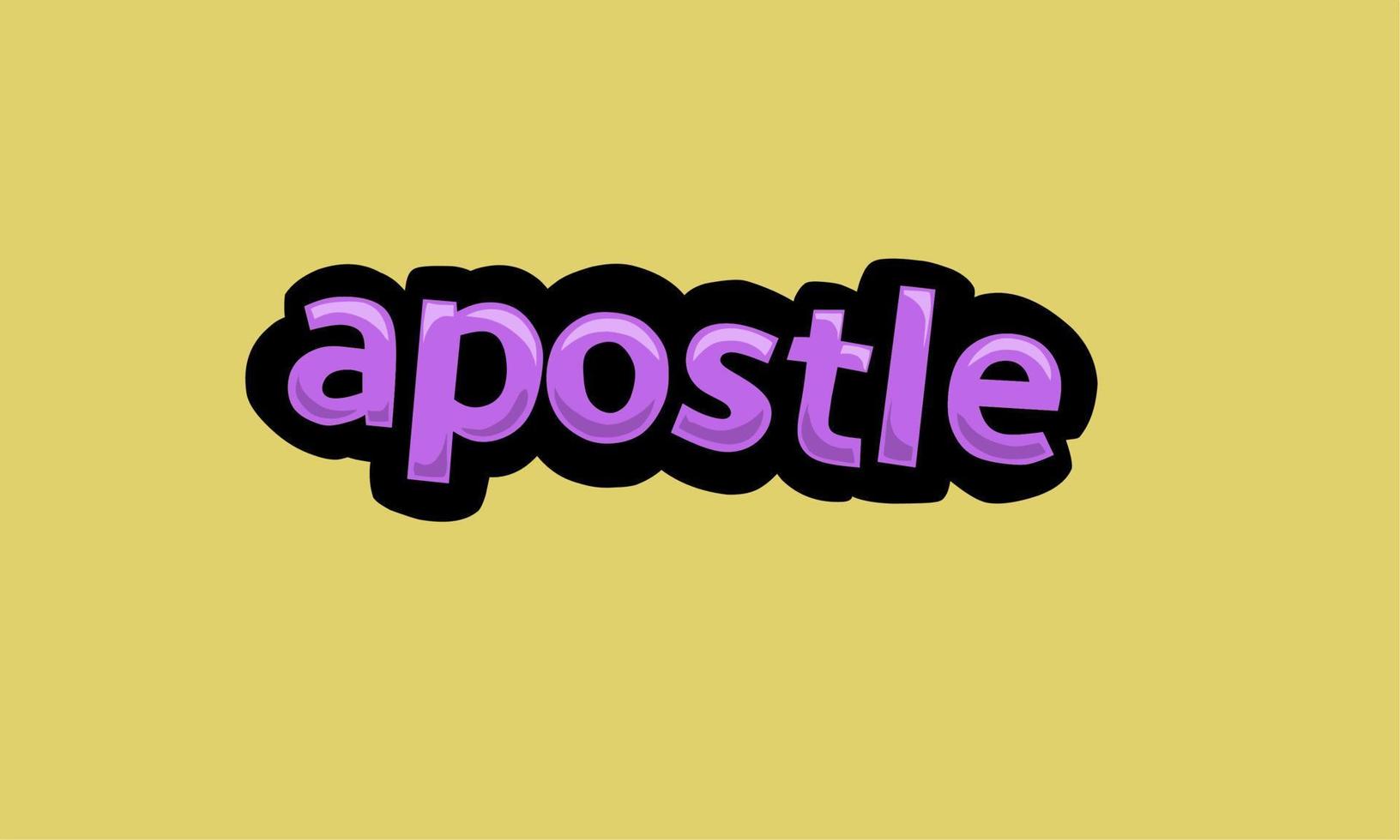 APOSTLE writing vector design on a yellow background