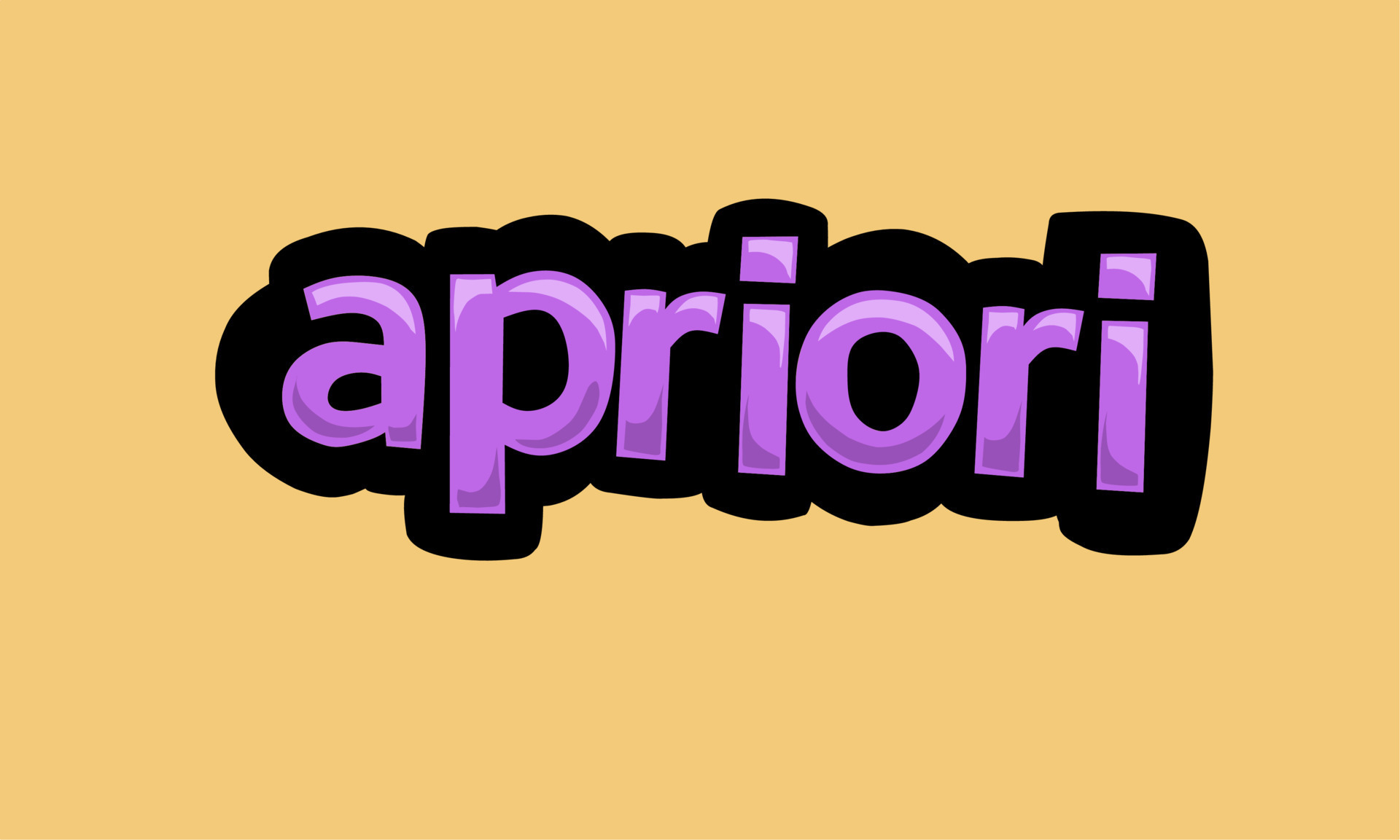 APRIORI writing vector design on a yellow background 14564233 Vector ...