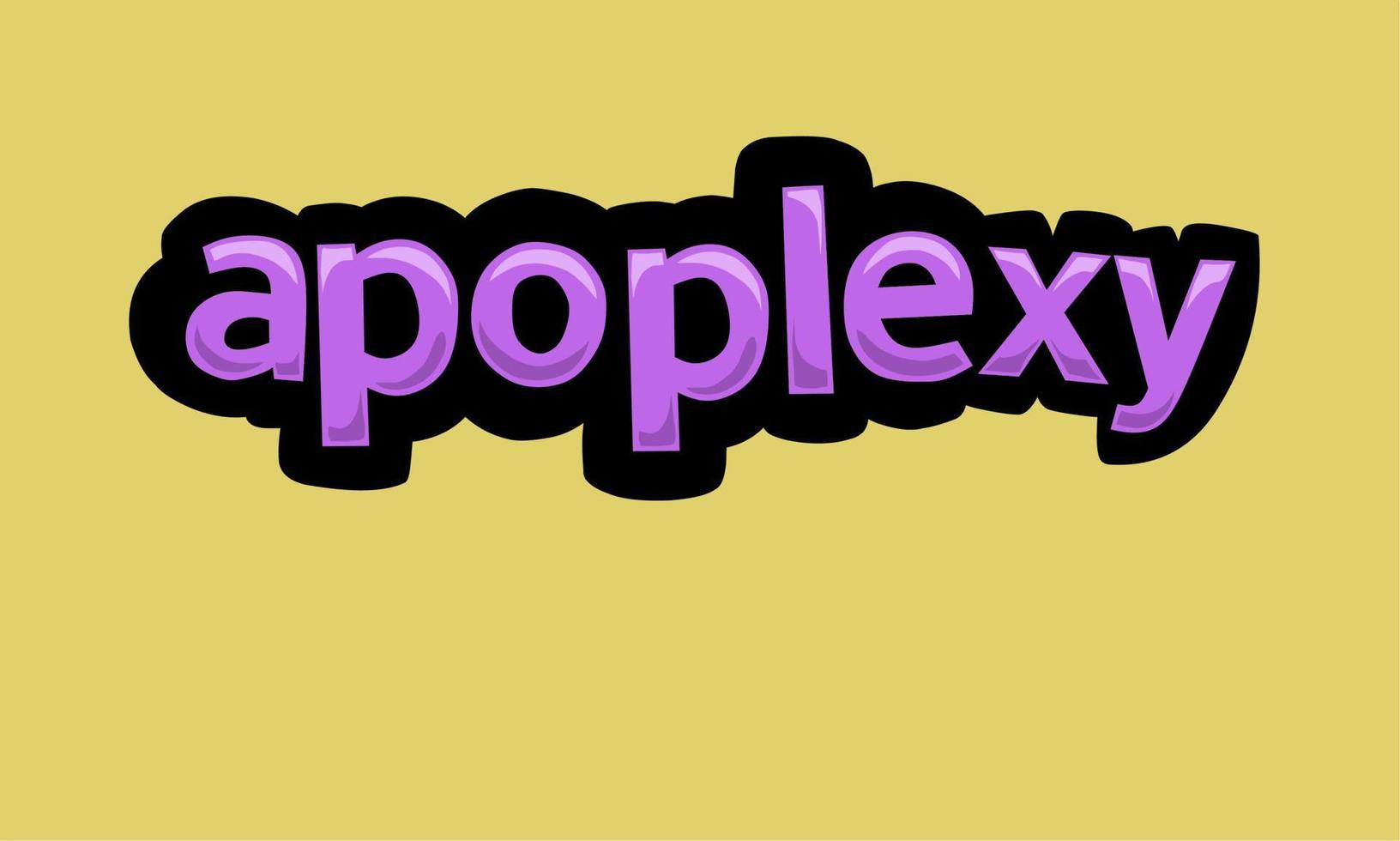 APOPLEXY writing vector design on a yellow background