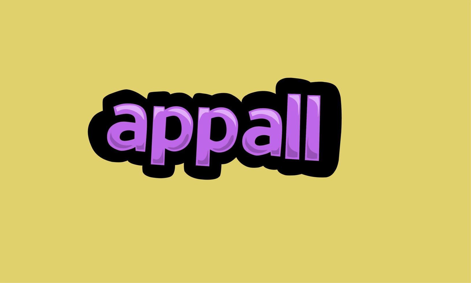 APPALL writing vector design on a yellow background