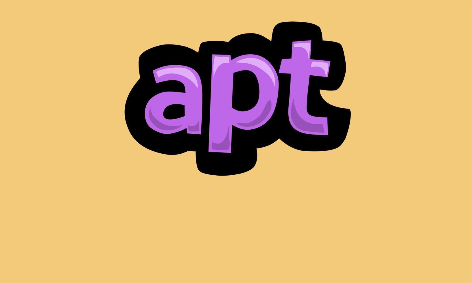 APT writing vector design on a yellow background