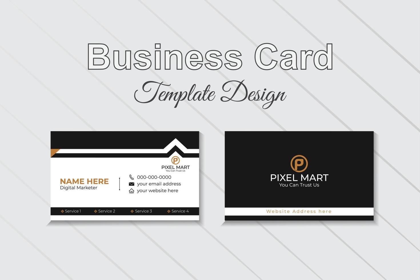 Business card template design vector