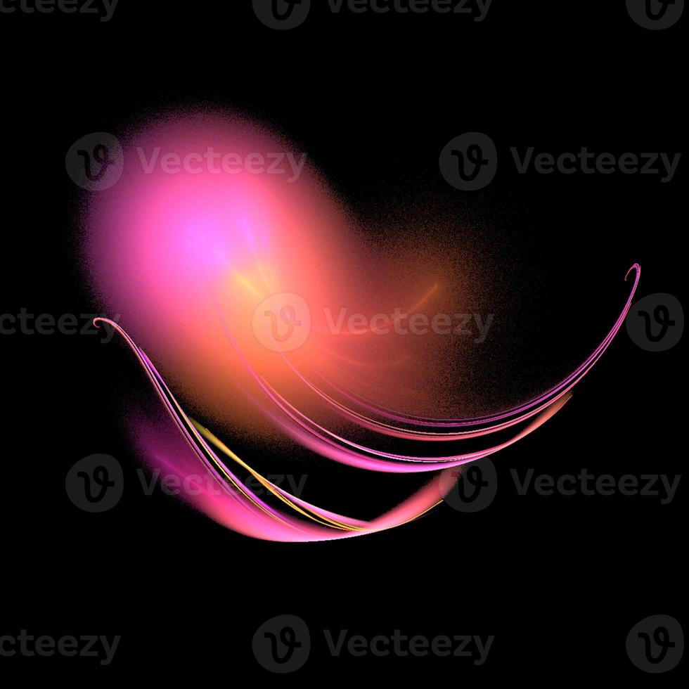 pink abstract element on black background, digital graphic, background, modern design photo