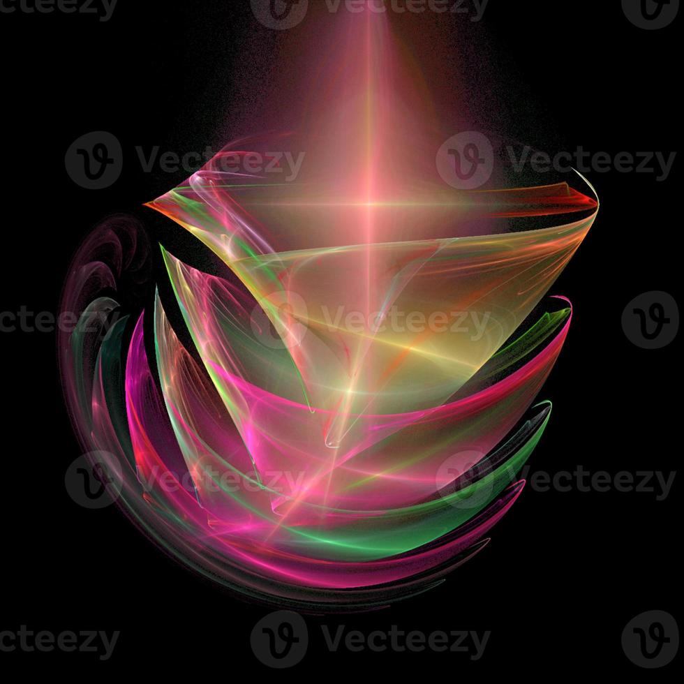pink abstract element on black background, digital graphic, background, modern design photo