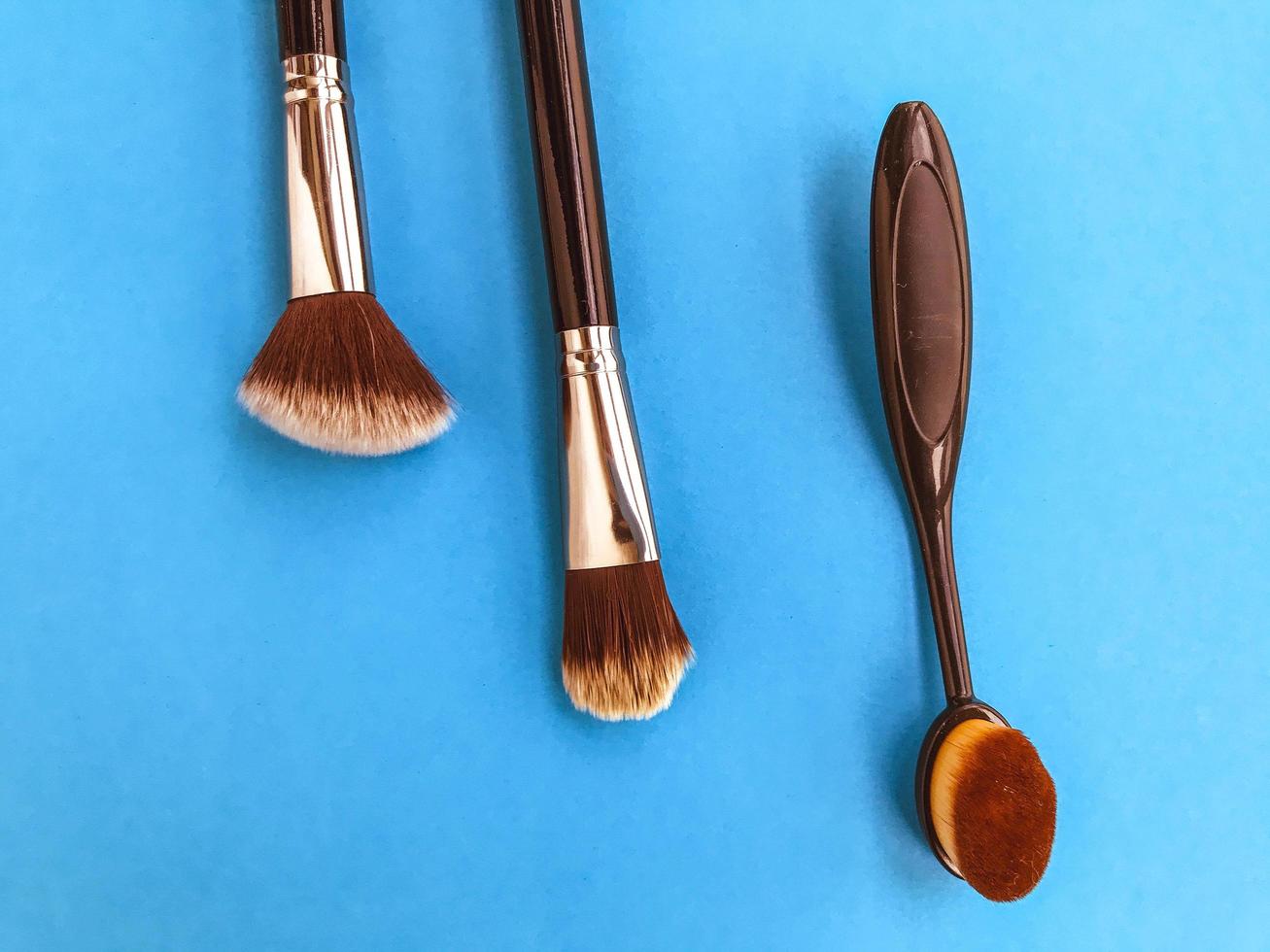 Professional makeup brushes and tools, make-up products set photo