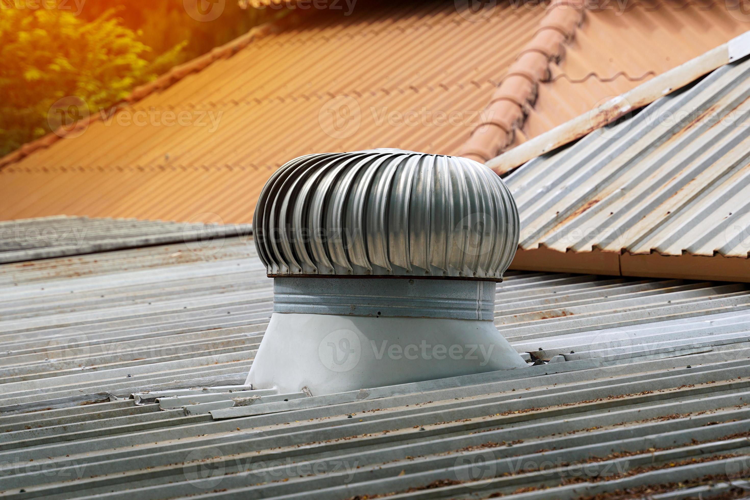Roof Ventilator installed on the roof of the building to release heat