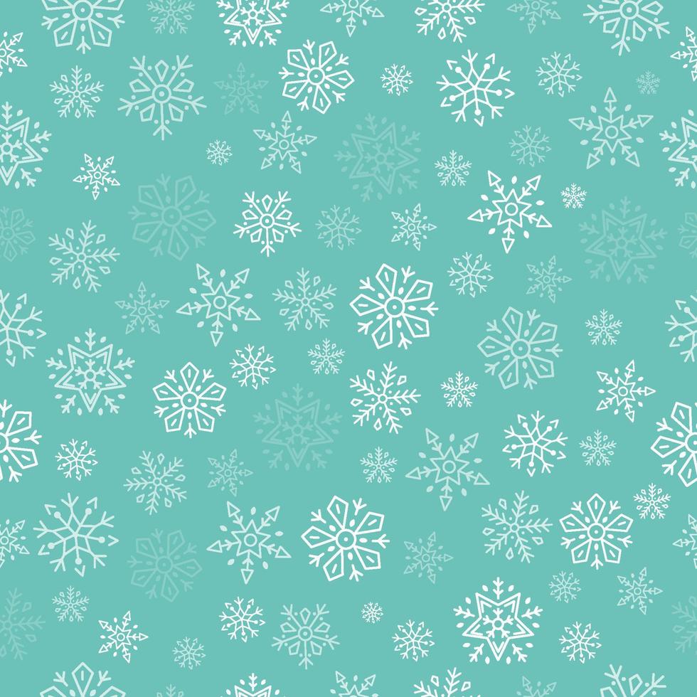 Snowflakes Seamless Pattern vector