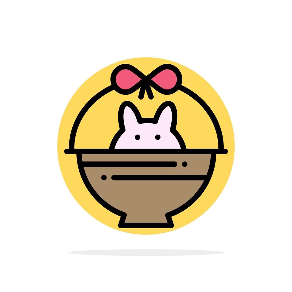 Basket Cart Baby Nature Abstract Circle Background Flat color Icon vector