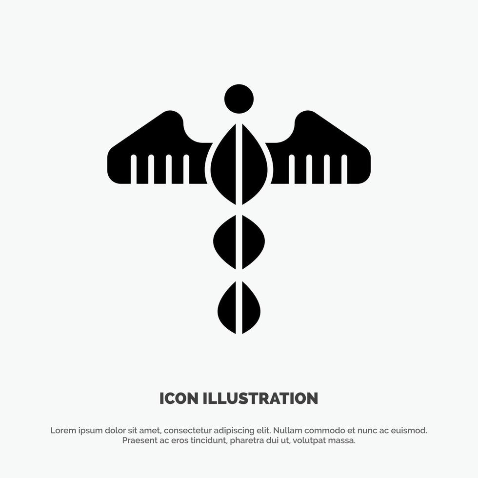Medical Symbol Heart Health Care solid Glyph Icon vector
