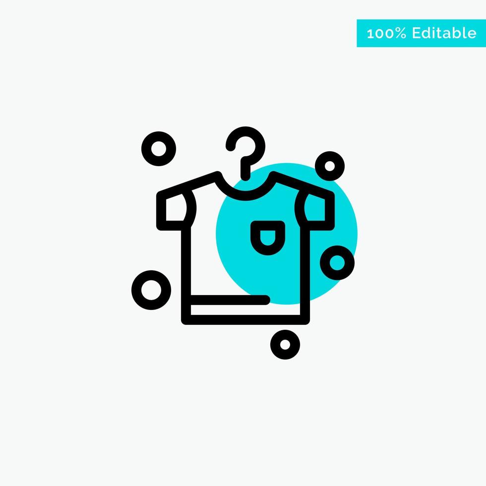 Clothes Drying Hanging turquoise highlight circle point Vector icon