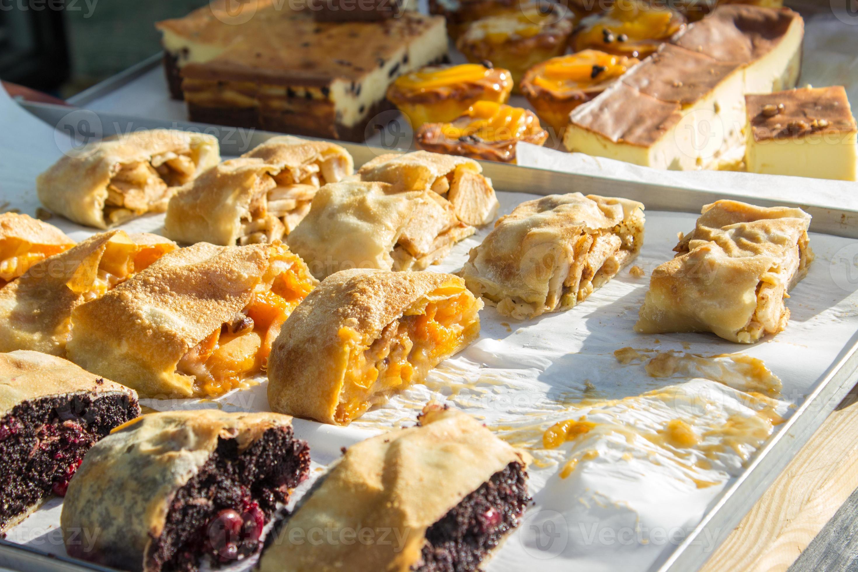 Sweet cakes street food 14565741 Stock Photo at Vecteezy