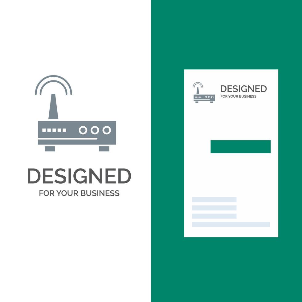 Device Wifi Signal Education Grey Logo Design and Business Card Template vector