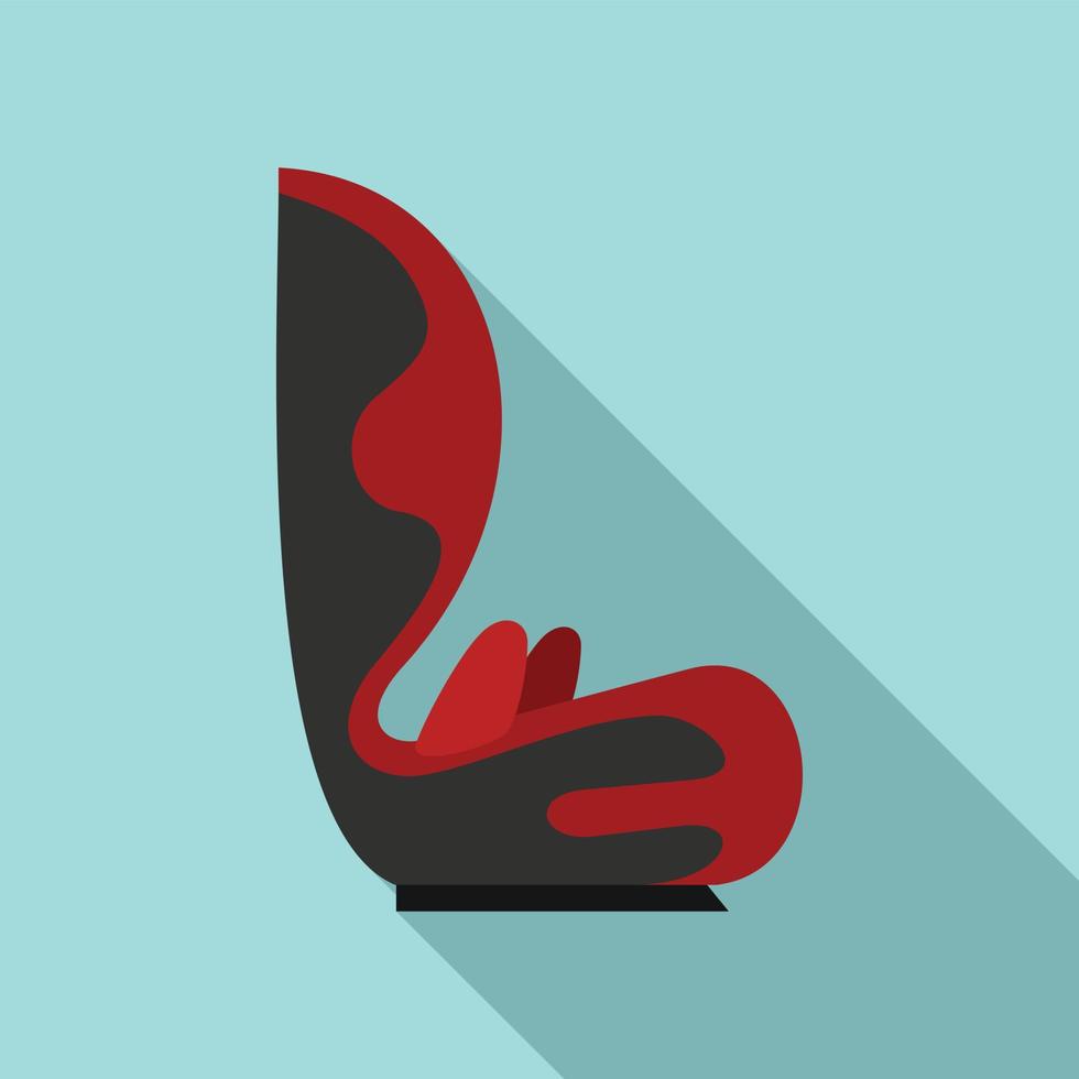 Auto baby seat icon, flat style vector