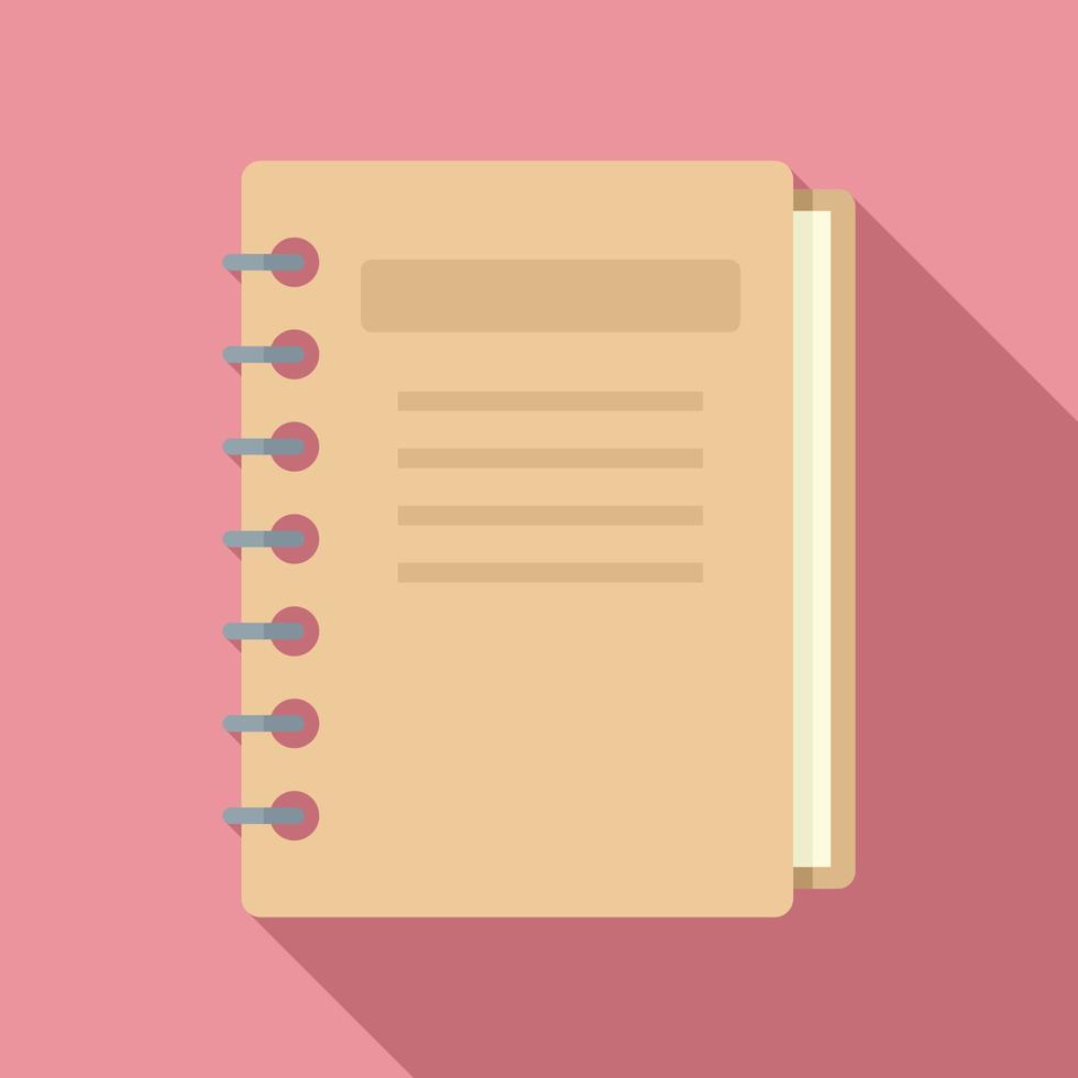 Inventory notebook icon, flat style vector