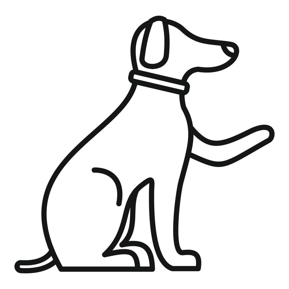 Domestic dog training icon, outline style vector