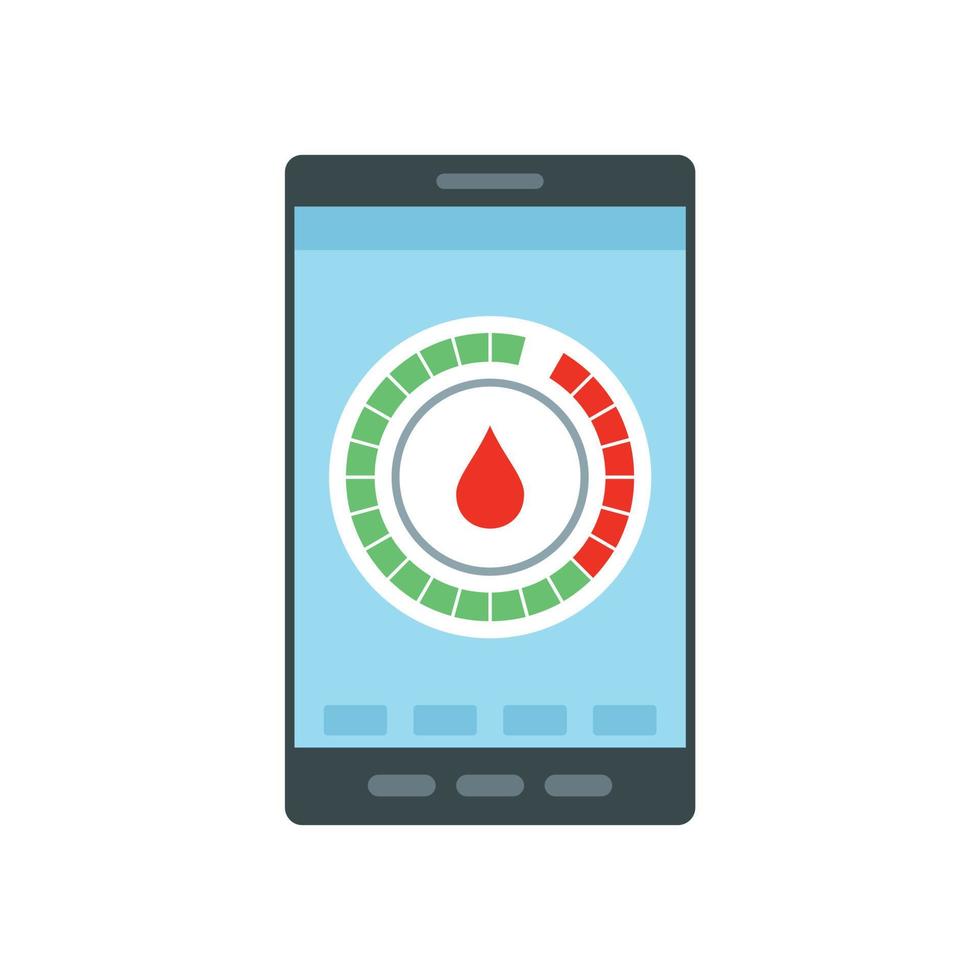 Menstrual mobile calendar icon, flat style vector