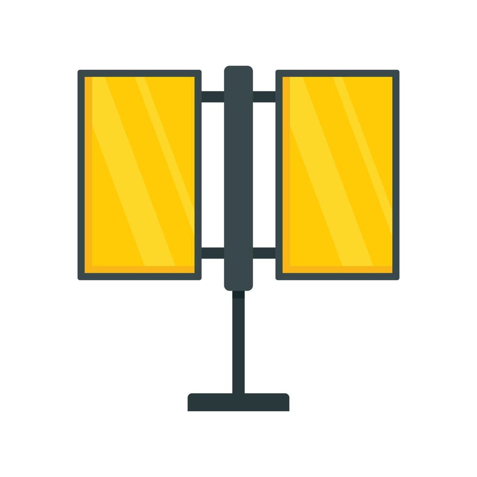 Media city light banner icon, flat style vector