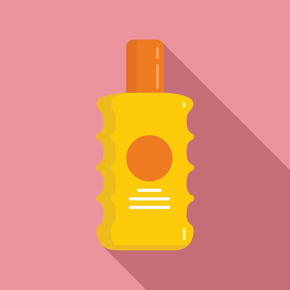 Lotion uv cream bottle icon, flat style vector