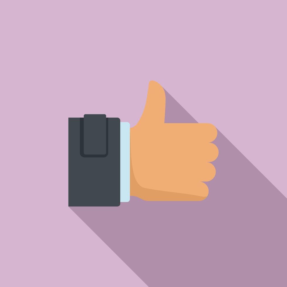 Thumb up icon, flat style vector