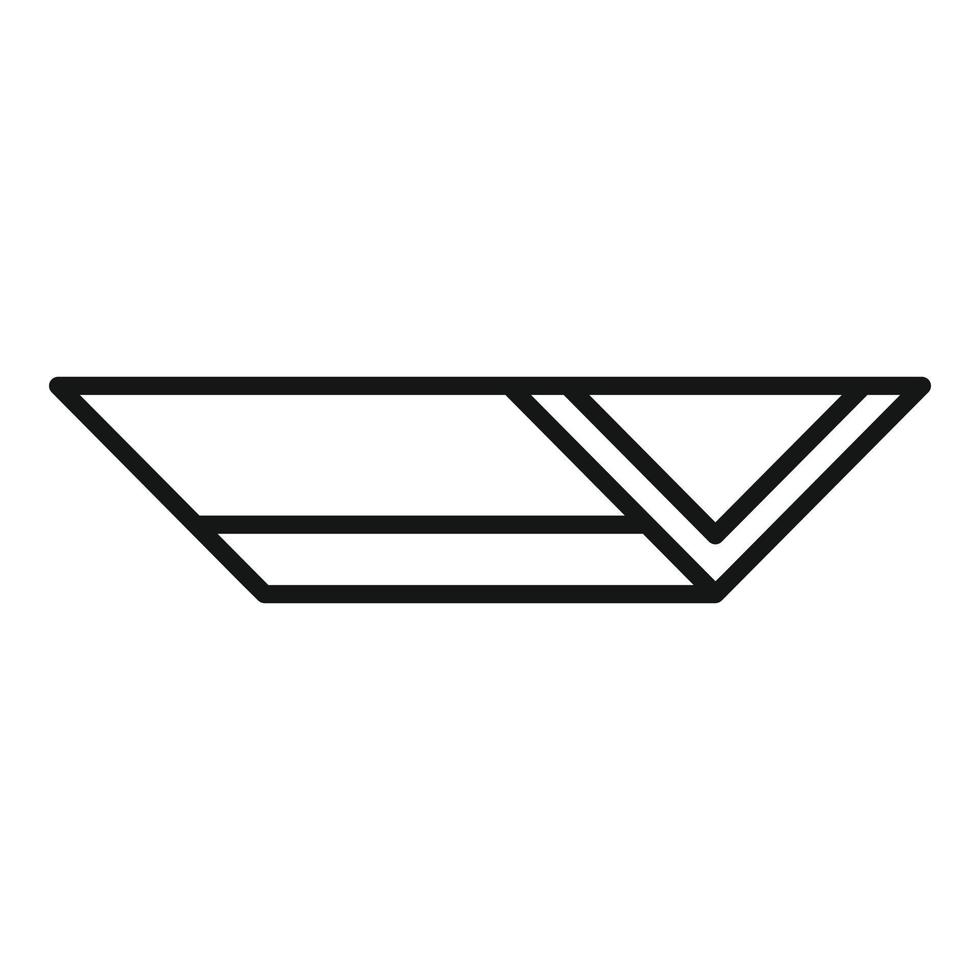 Rooftop gutter icon, outline style vector