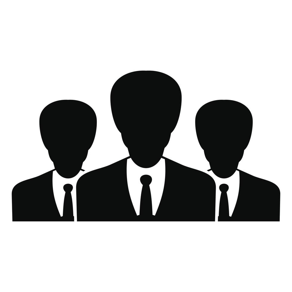 Political group icon, simple style vector