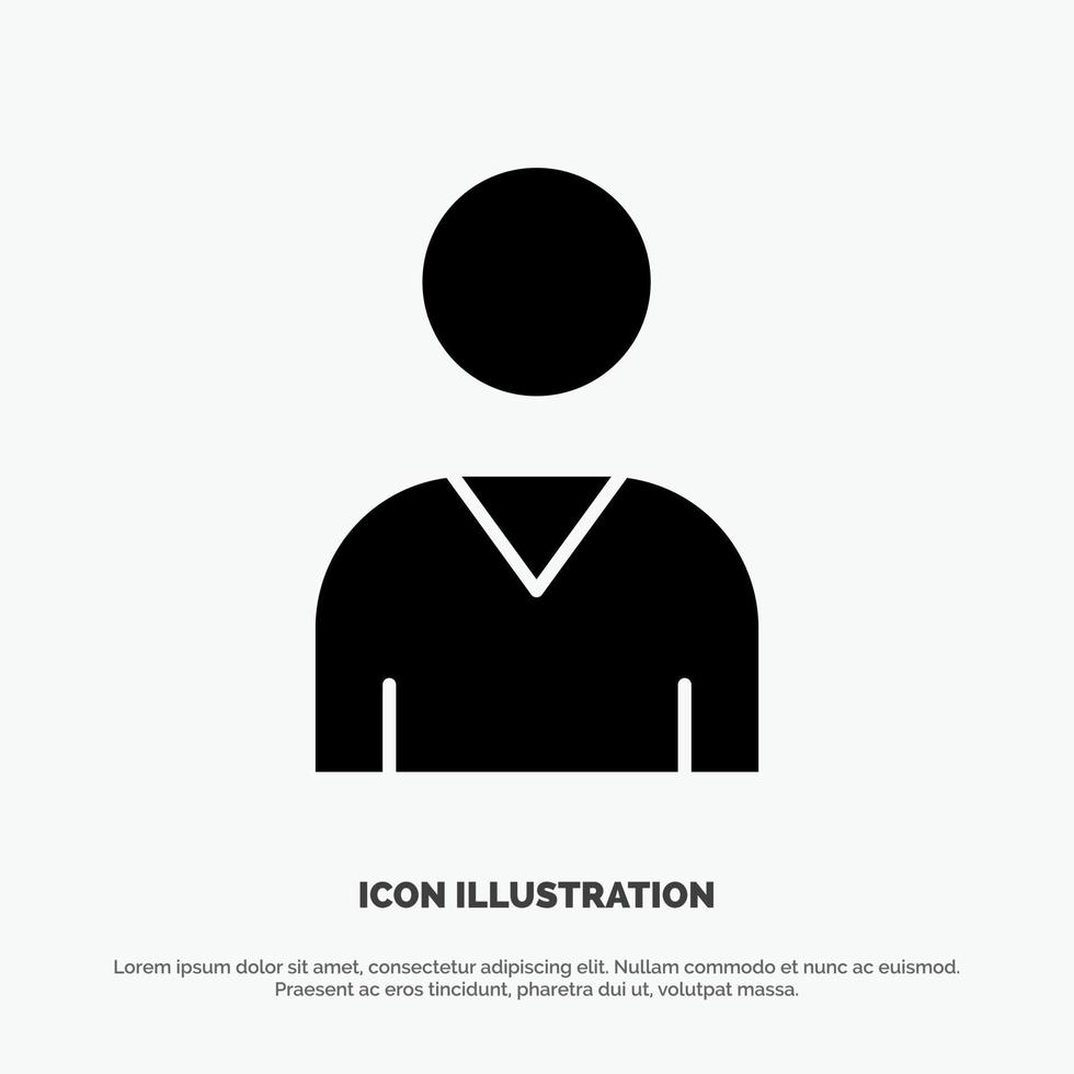 Avatar Interface User solid Glyph Icon vector