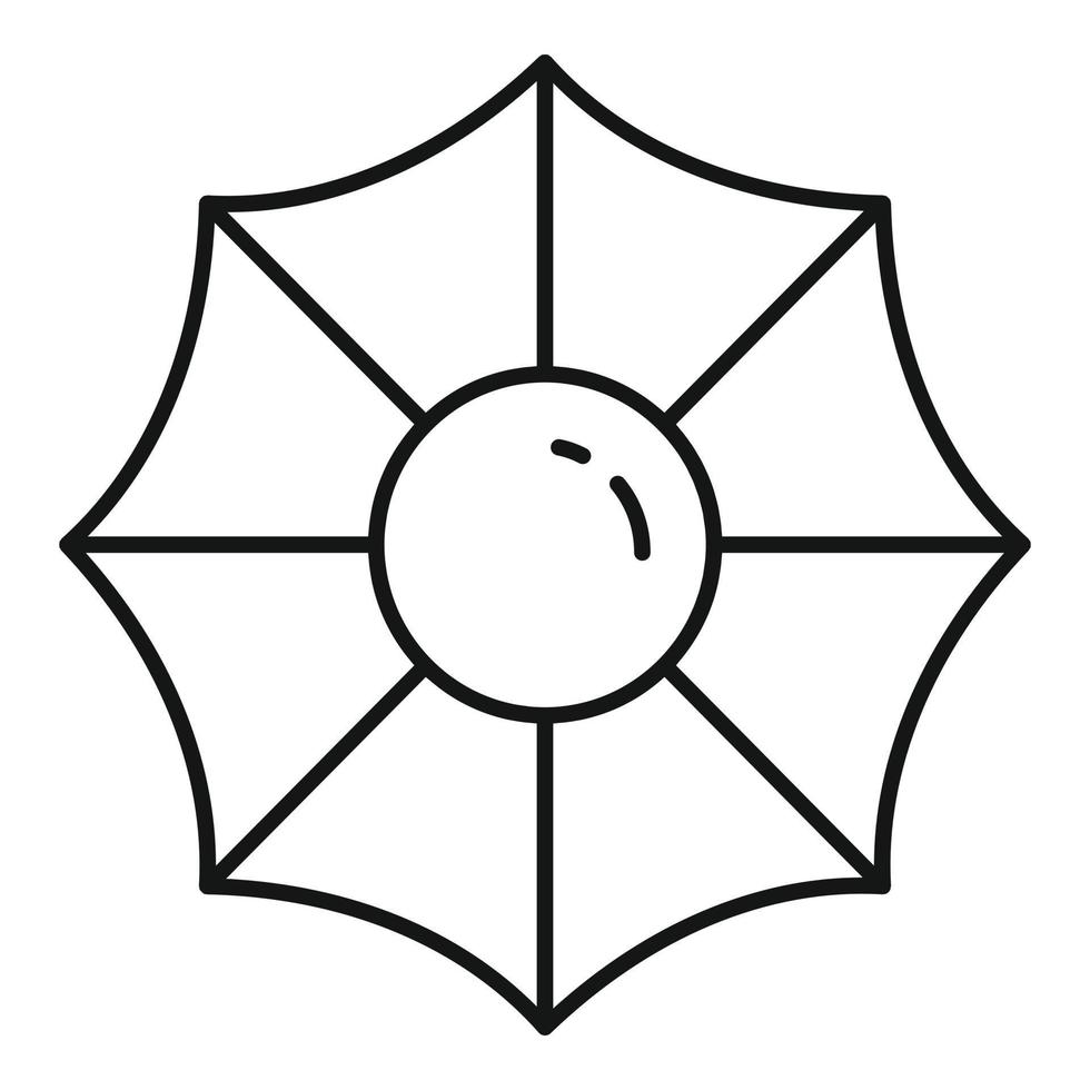 icono de galleta de gelatina de flores, estilo de esquema vector