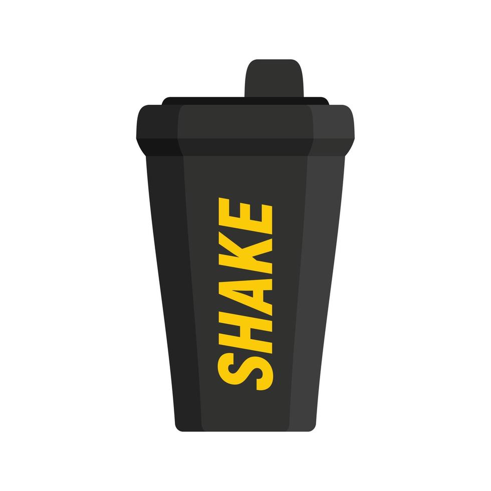 Shake bottle icon, flat style vector