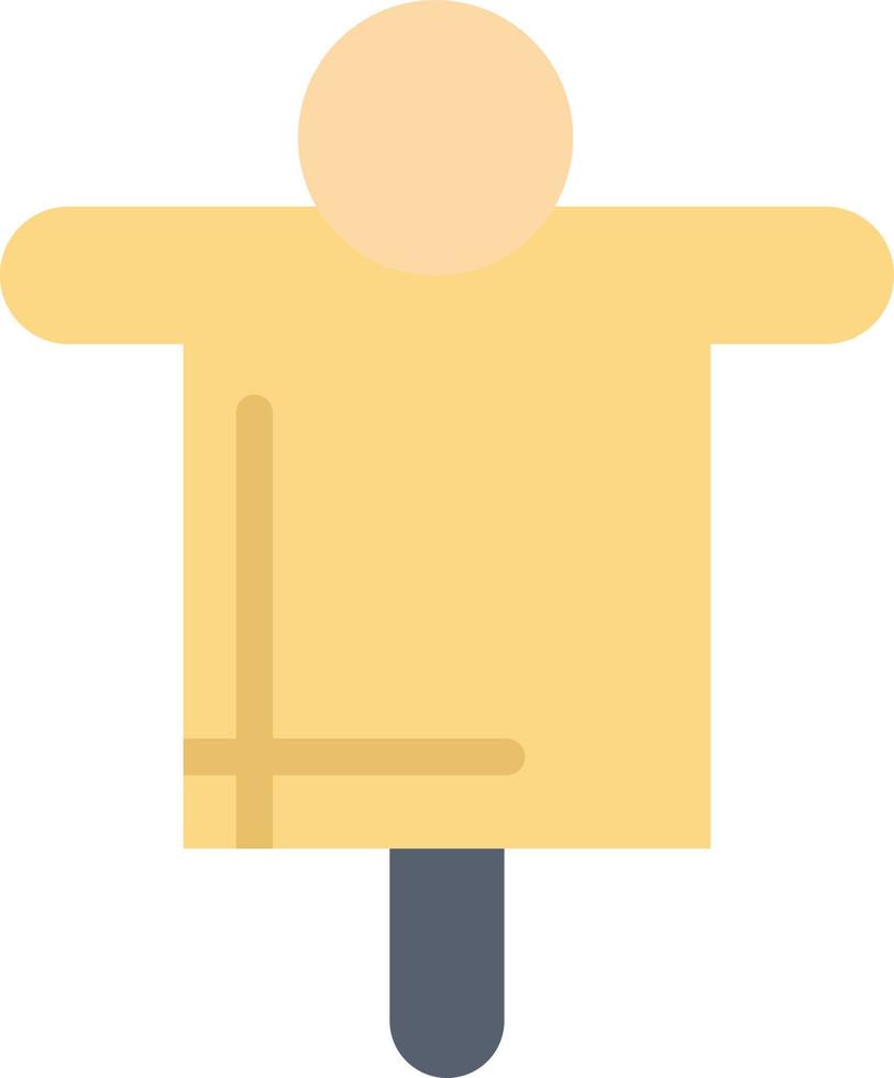 Agriculture Farm Farming Scarecrow  Flat Color Icon Vector icon banner Template