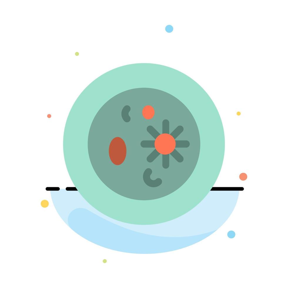 Biochemistry Biology Chemistry Dish Laboratory Abstract Flat Color Icon Template vector