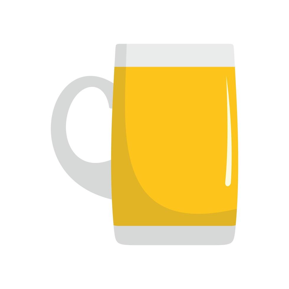 Pint of beer icon, flat style. vector