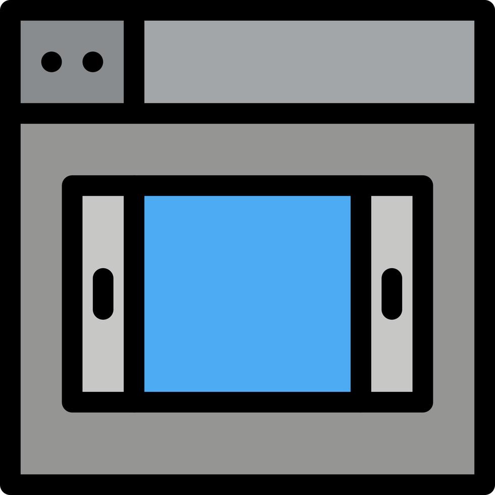Web Design Mobile  Flat Color Icon Vector icon banner Template