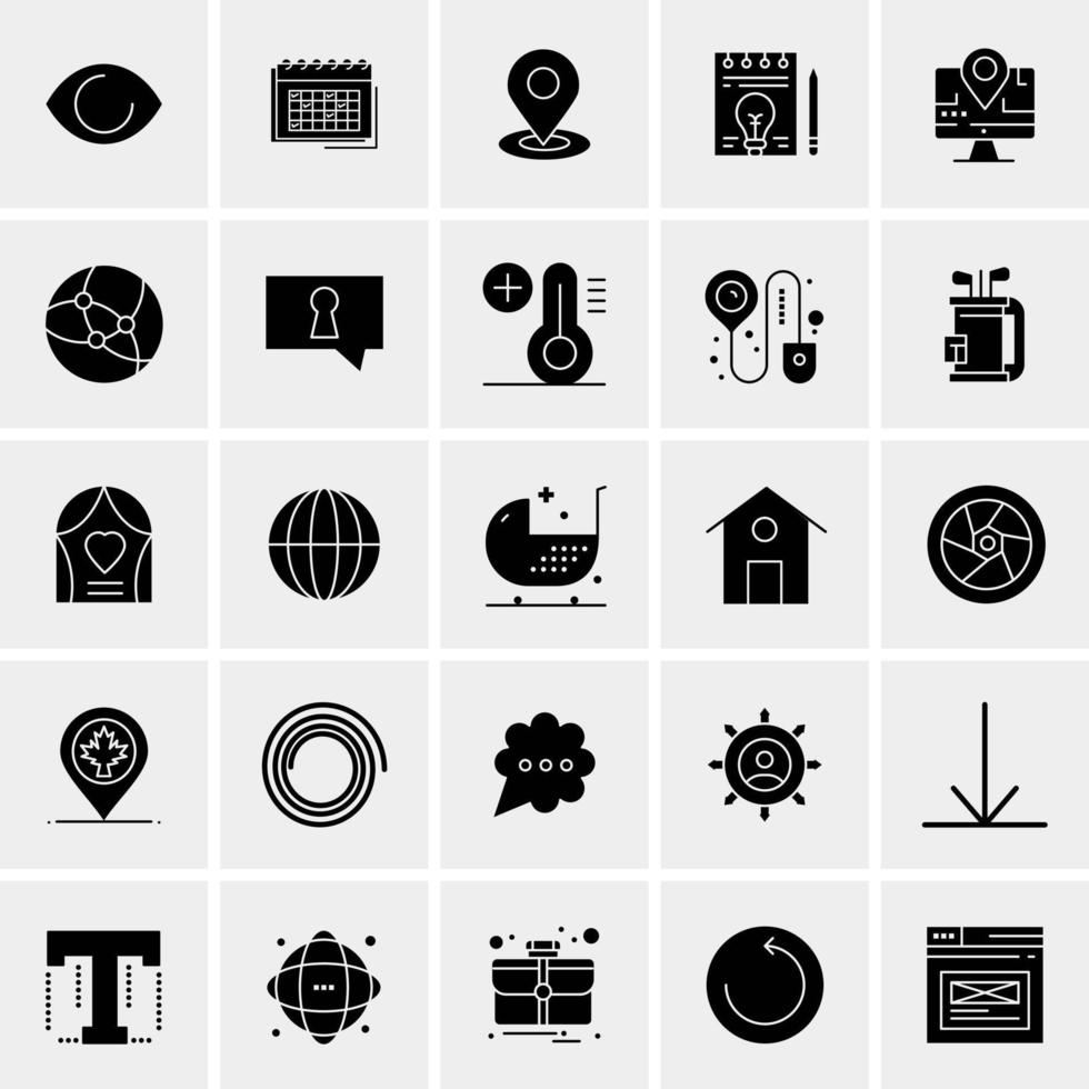 25 iconos de negocios universales vector ilustración de icono creativo para usar en proyectos relacionados con la web y dispositivos móviles