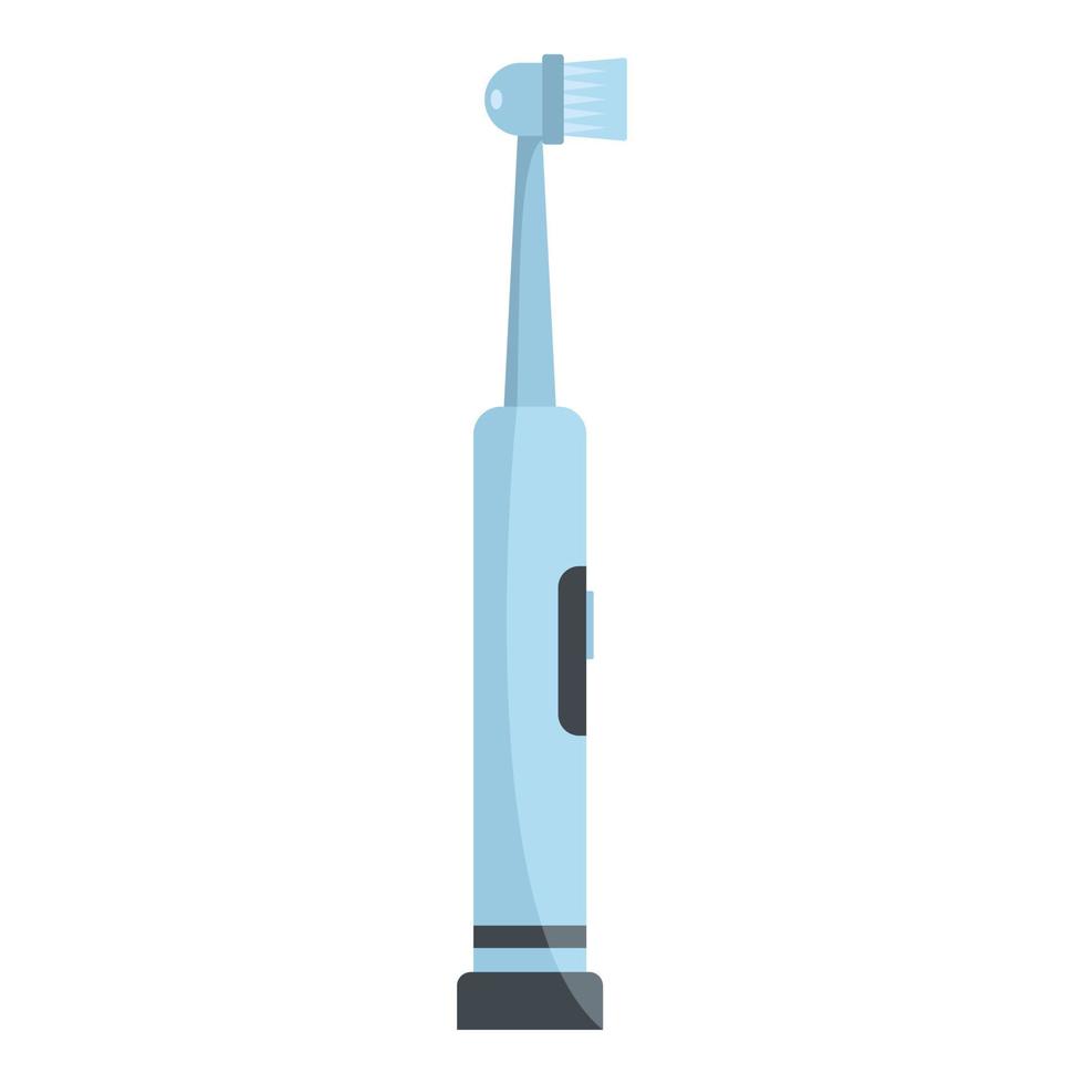 icono de cepillo de dientes de rotación, tipo plano vector