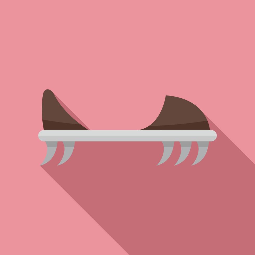 Industrial climber spikes icon, flat style vector