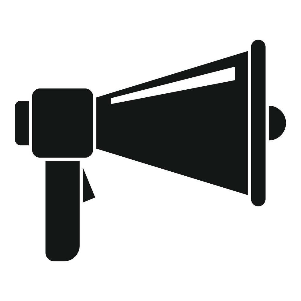 Police megaphone icon, simple style vector