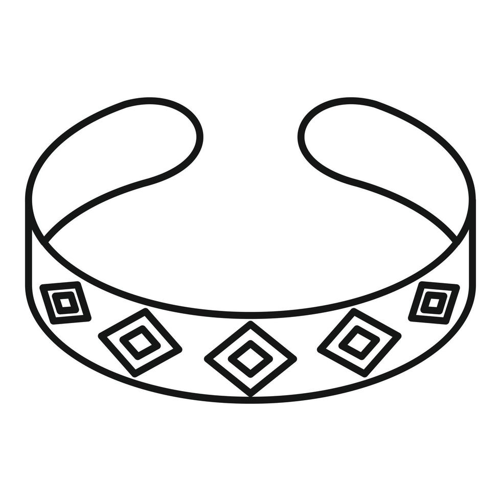 Bracelet icon, outline style vector