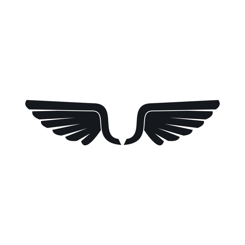 Wing icon, simple style vector