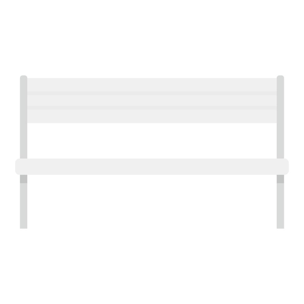 White park bench icon, flat style vector
