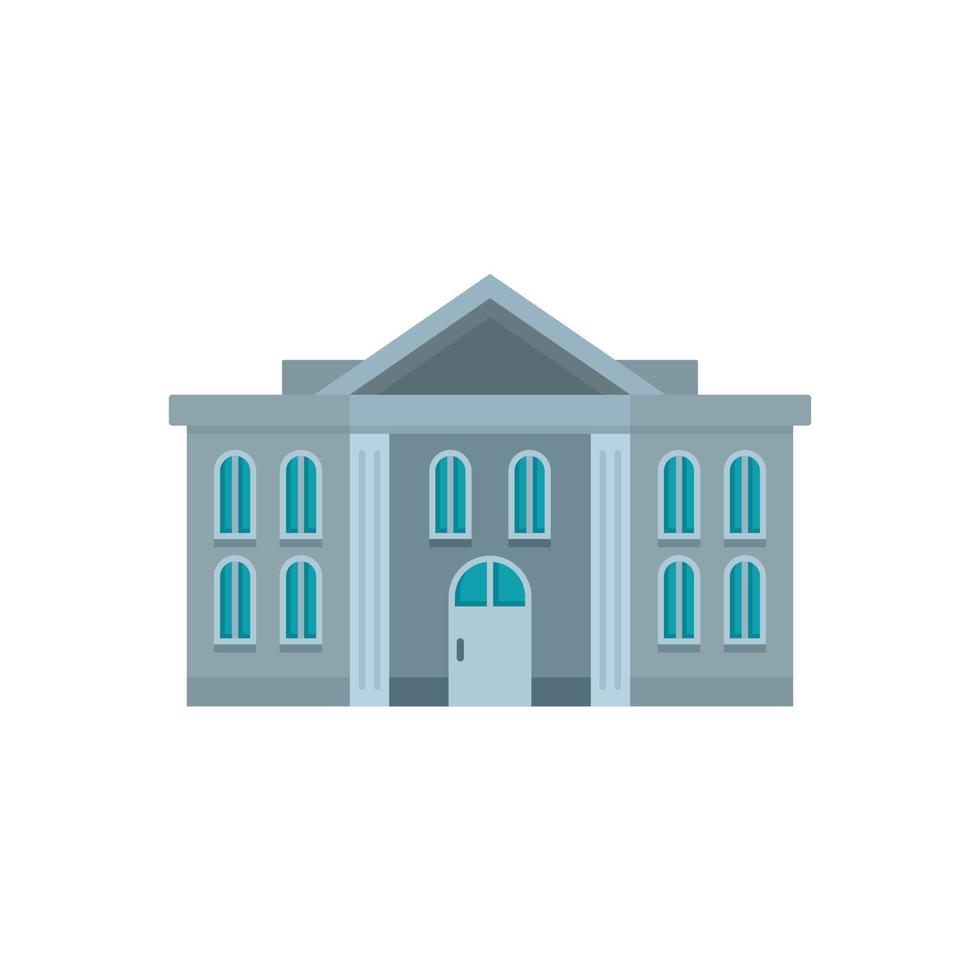 Administrative courthouse icon, flat style vector