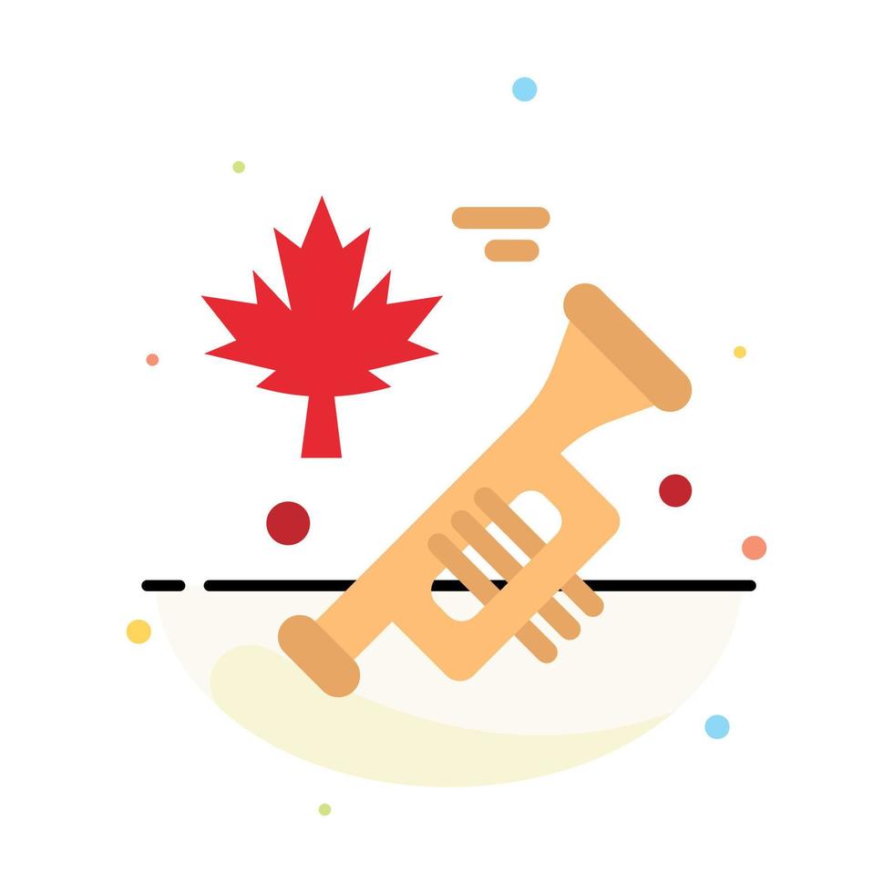 Canada Speaker Laud Abstract Flat Color Icon Template vector