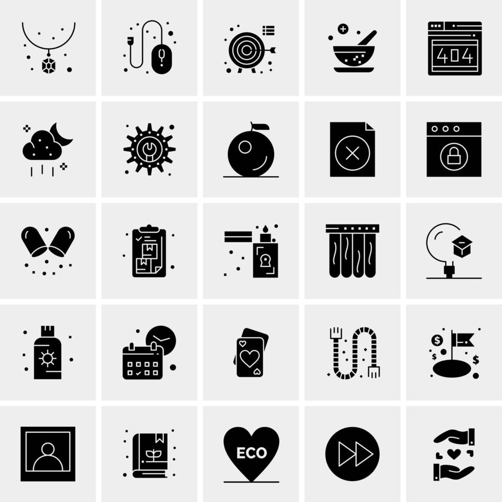 25 iconos de negocios universales vector ilustración de icono creativo para usar en proyectos relacionados con la web y dispositivos móviles