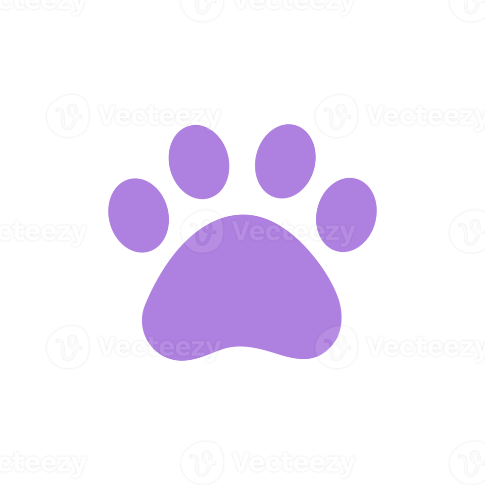 Dog and cat paws with sharp claws. cute animal footprints png