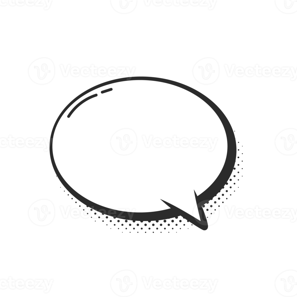 hand drawn speech bubble for chatting cartoon characters png